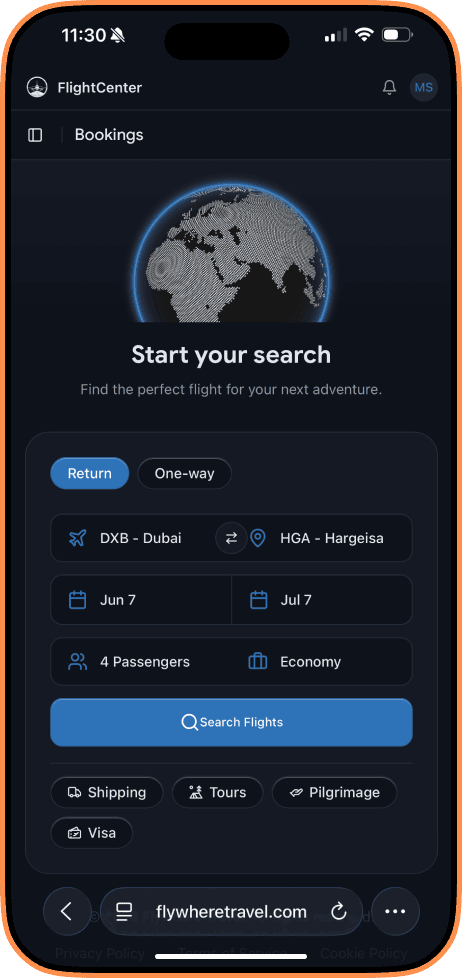 Customer relationship experience screen preview
