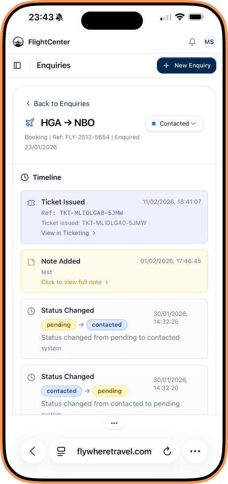 Booking confirmation tracking